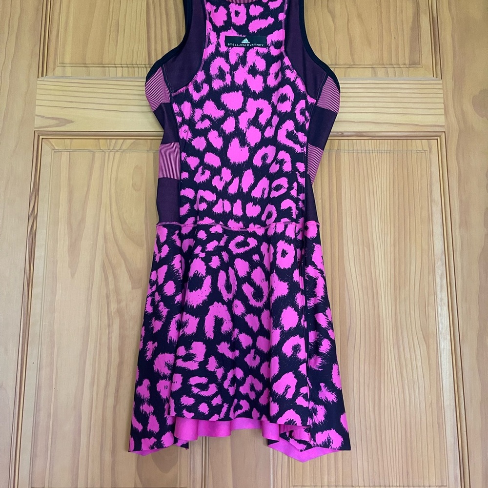 Adidas by Stella McCartney Pink and Black Leopard Tennis Dress